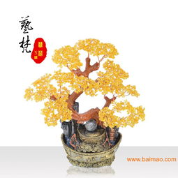 天然水晶樹脂工藝品 招財樹龍鳳水，家居裝飾與財富風(fēng)水的完美融合